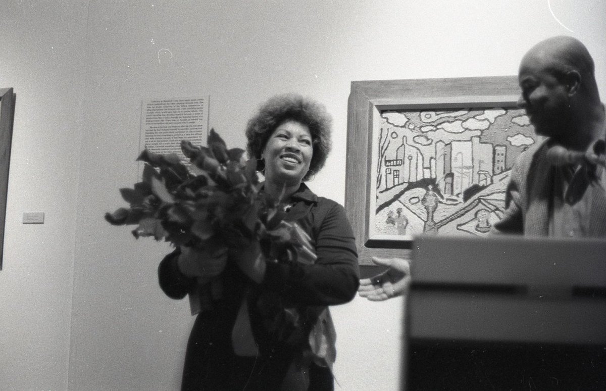 studiomuseum's tweet image. #ToniMorrison at the Studio Museum in 1978. 

"Art reminds us that we belong here."