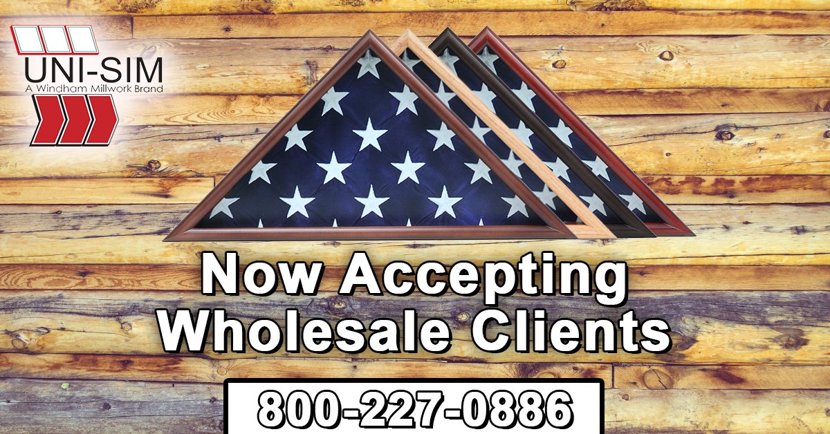 UniSimDisplays's tweet photo. Interested in selling #flagdisplays and #shadowboxes to #honor those who have served this country? Then we encourage you to reach out to our headquarters about becoming a #wholesale vendor. 800-227-0886. #madeintheusa #flagdisplay #military #veteran #flagcase #oak #walnut https://t.co/mSLDFESOBN