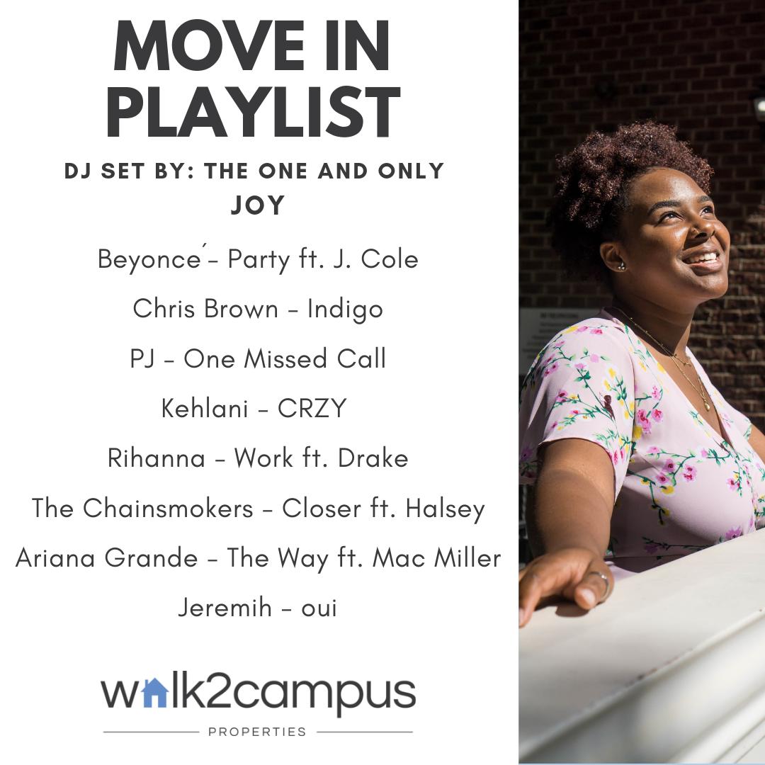 Walk2Campus_WU's tweet photo. The one, the only, JOY! 👑 A playlist specifically curated for YOU for Move In Day 2019! Click the link in our bio to listen to the playlist on @Spotify 🎶🎵🎤 #closelife #moveinday2019 https://t.co/Teg0KqFV3W