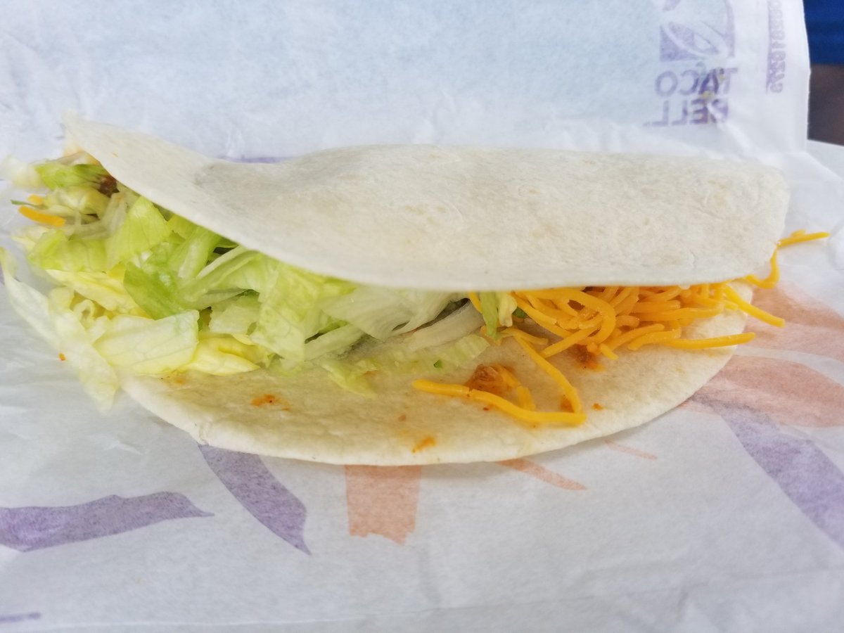 DRGortney's tweet photo. @tacobell Anyone can complain, but I have to recognize a good soft taco when it comes my way! My local Taco Bell is on their game today! https://t.co/W7jV1AHKQx