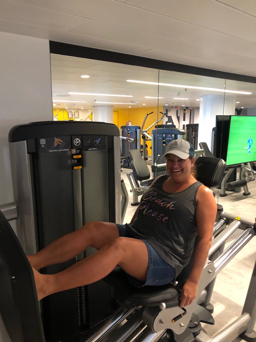 There is always time to workout at sea! “exercise selfie” #METeach #SummerSelfieBingo