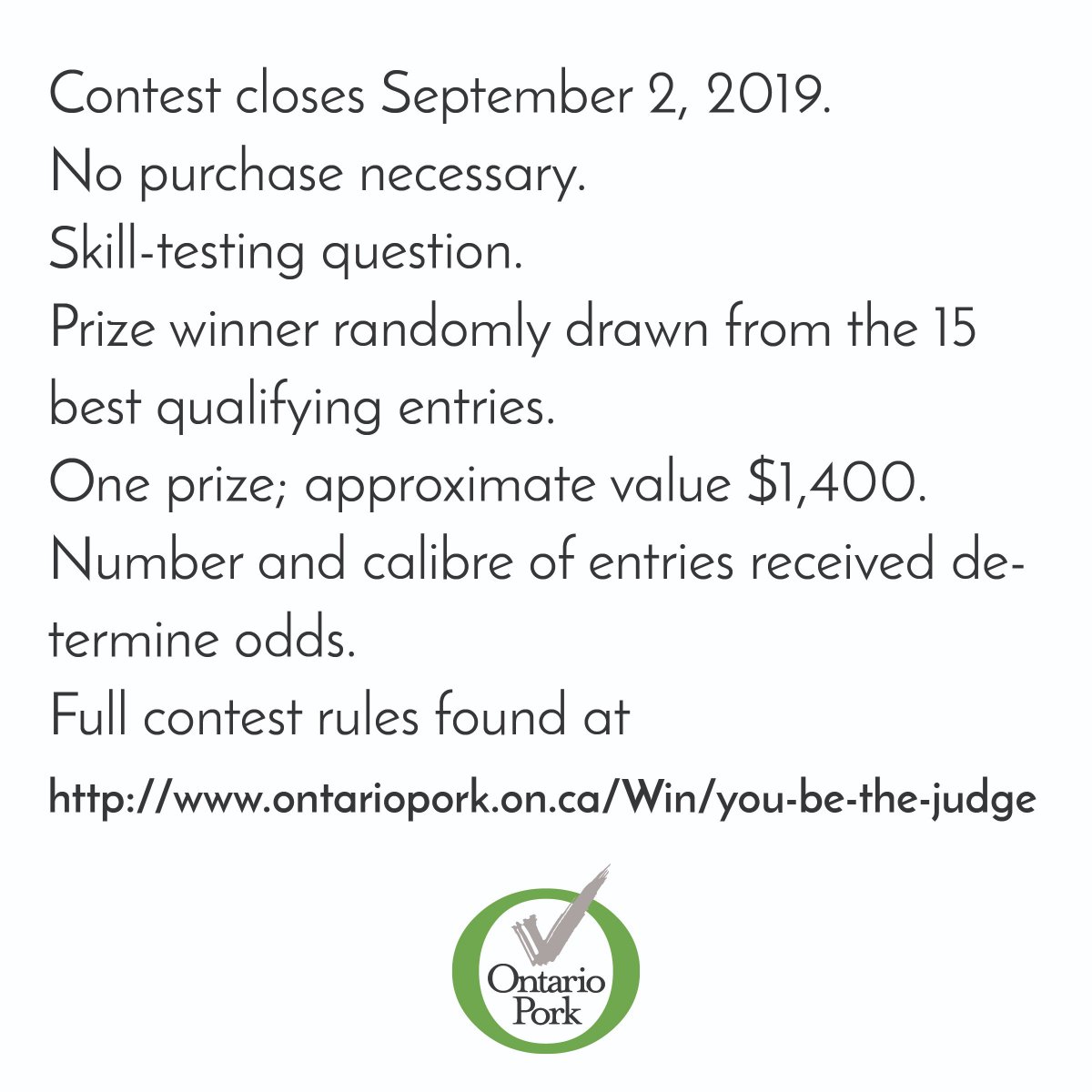 OntarioPork's tweet photo. Want to learn from Food Network chefs? Do you like free BBQ and unlimited drinks?
Win tickets to Celebrity Battle of the BBQ, judge the entries, and help pick a winner.
Tell us what makes you a good judge in a single social media post. Hashtag it #bestporkjudge. https://t.co/v5zHicPTWn