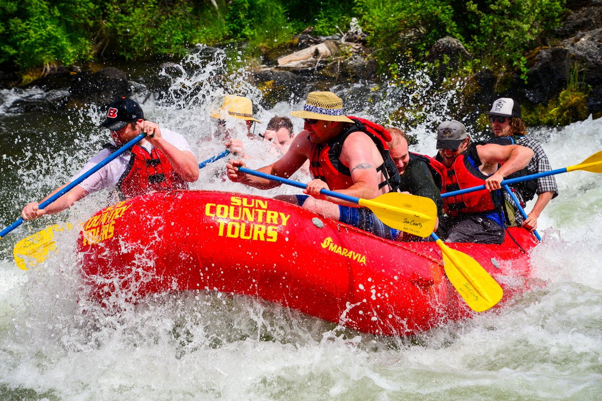 Kick off your hump-day happy hour with Raft 'n Brew at @suncountrytours! First raft the Big Eddy Thriller, then quench your thirst with a complimentary beer tasting (21+) on the patio. Each week features a different local brewery and benefit that receives 50% of all profits!