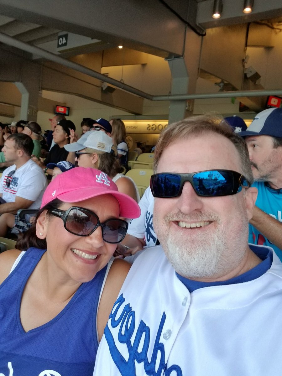 SoCal_Librarian's tweet photo. Love is.....rooting for the @Dodgers together. 💙⚾️💙 #NoontimeGame🕛 #SummerBreakIsAlmostOver #BackToWorkNextWeek #LABleedsBlue @DodgerYard @DodgersNation @SecondBasePod https://t.co/eTBDaxgJjG