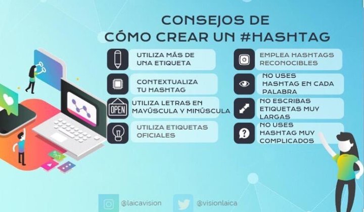 visionlaica's tweet photo. Te regalamos tips para que estés de la mano de las tendencias mundiales.🌍✨ A través de los hashtags puedes crear contenidos y aumentar la participación de usuarios en tu blog, canal o redes sociales.📲🙌🏻🗣. 
#laicavision #ULVRPeriodimo 📲🎙 https://t.co/IqSfffE1Es