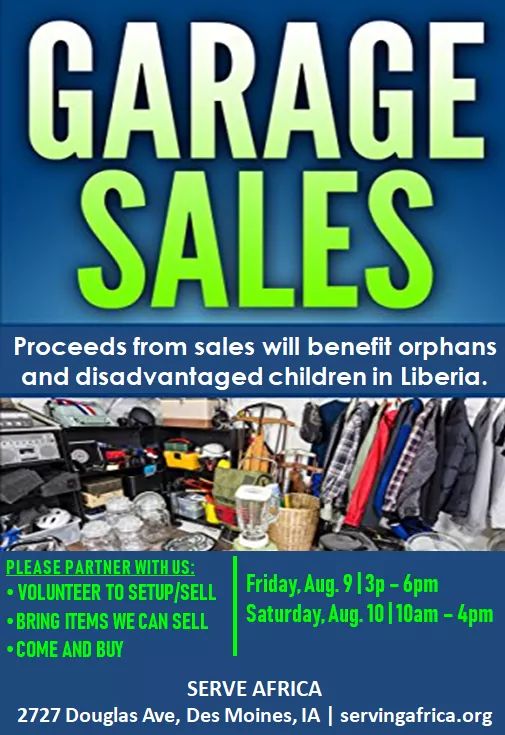 wonbenyakeh's tweet photo. Huge Garage Sales to benefit orphans in Liberia. 
Please come and buy. When you buy, you save a life. https://t.co/QGEGoEi37f