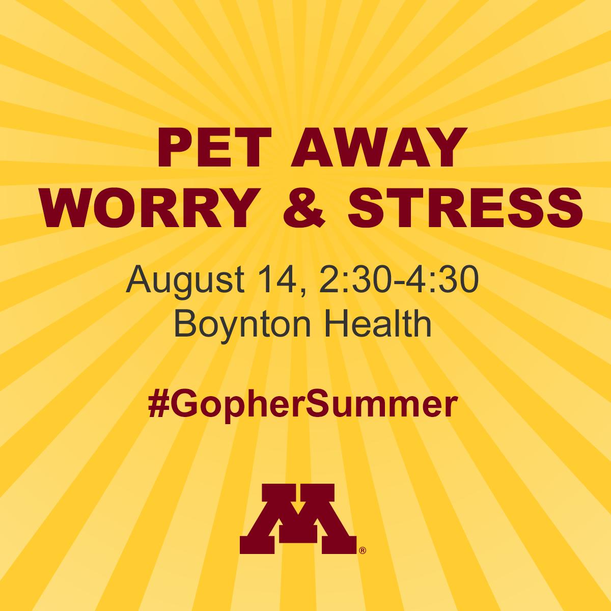 TherapyChicken's tweet photo. Just one more week until the last Summer PAWS. Join us August 14, 2:30-4:30 in @boyntonhealth. #GopherSummer https://t.co/LOSLceLbwa https://t.co/NMlMZDTPkm