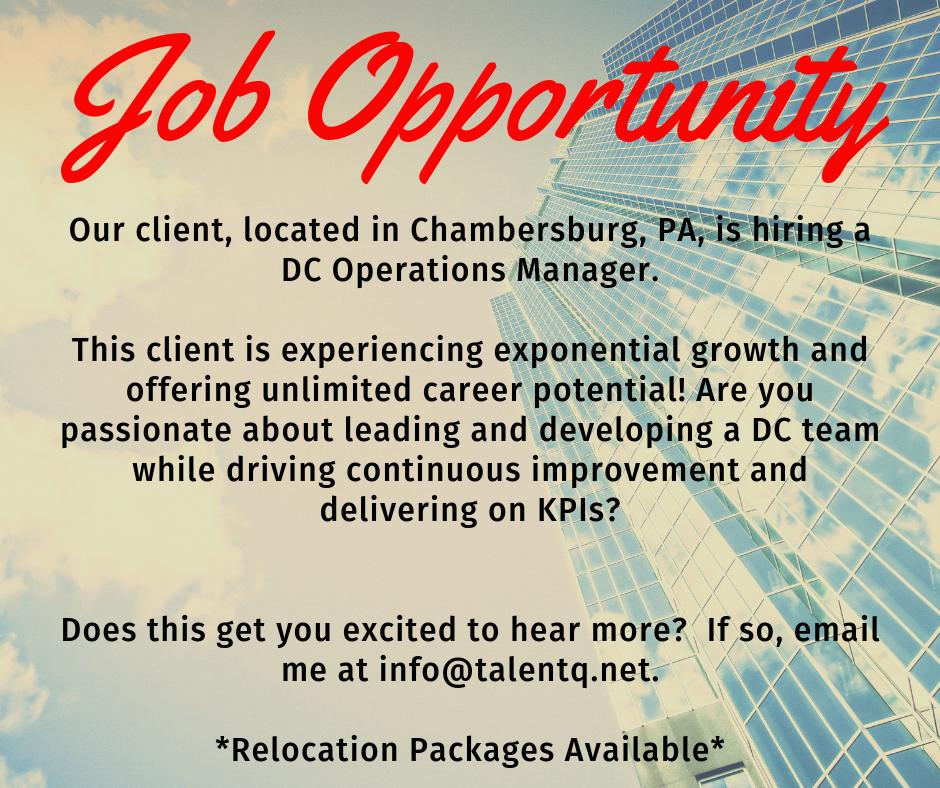TalentQInc's tweet image. Bachelor’s Degree
✔At least 5 years’ experience
✔3+ years’ experience team leadership/development
✔Experience with conveyors, sortation systems, light directed technology, SAP and heavy pick volume preferred
✔Retail distribution a plus
#jobs  #hiring #distributionmanager