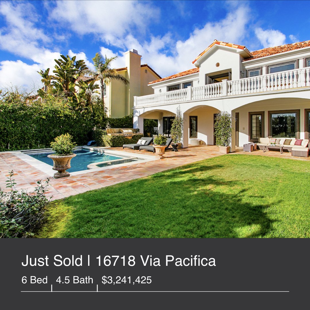 mywestsidehome's tweet photo. Just Sold | 16718 Via Pacifica | $3,241,425 | 6 Bed | 4.5 Bath | 5,312 Sq. Ft. | 9,946 Sq. Ft. Lot
https://t.co/z3D6bQlzxC https://t.co/hv15eLOM5u