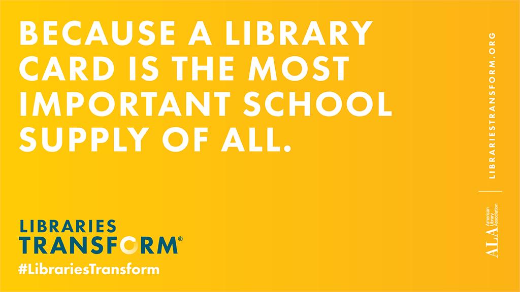 #BacktoSchool tip for parents and caregivers: There's one essential school supply that requires no shopping  – a library card. #LibrariesTransform #LibraryCardSignUp
