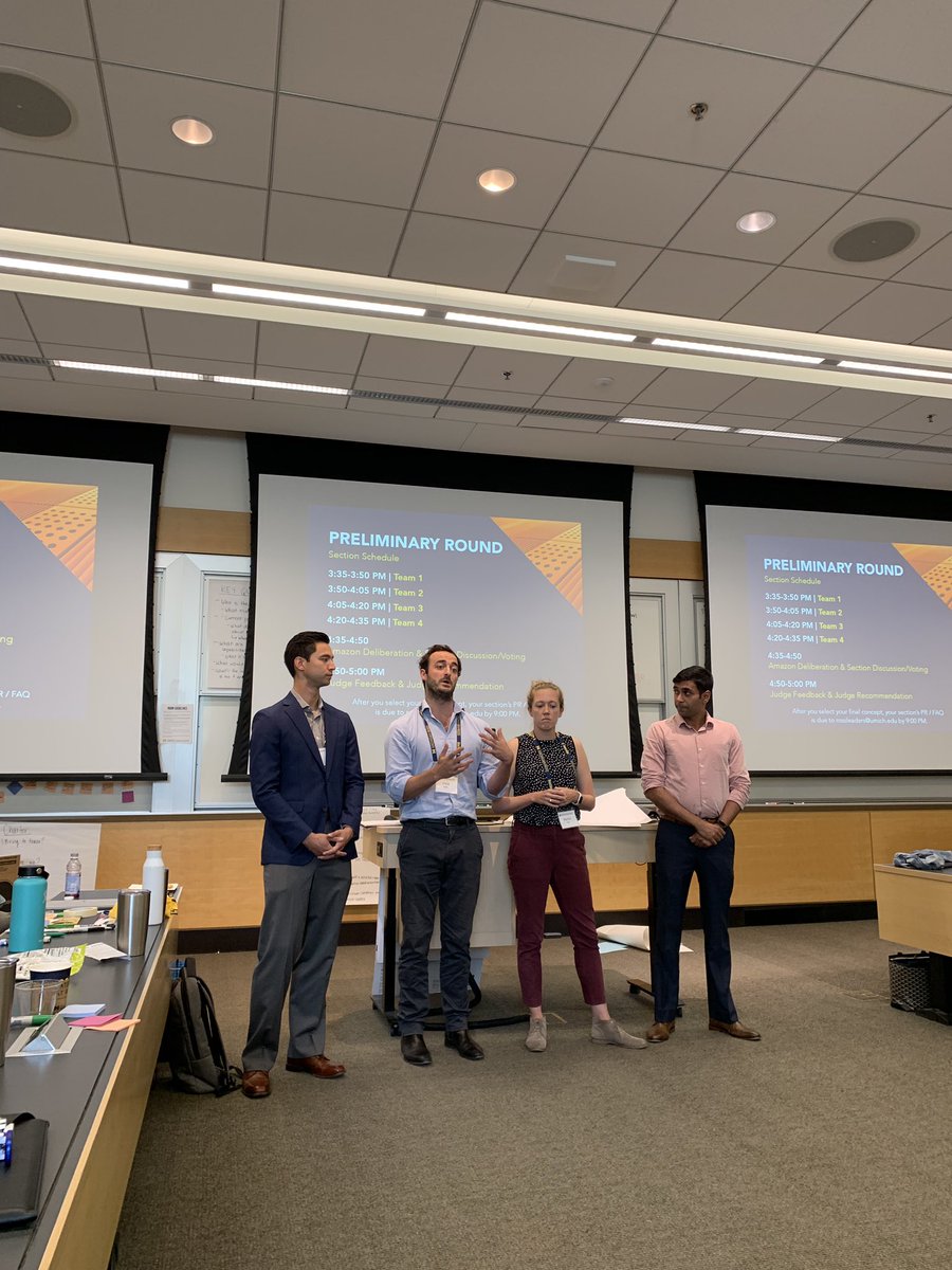 umichsanger's tweet photo. The Business + Impact Challenge wraps up for the day with a preliminary round with @Amazon employee mentors. From there, 5 finalist teams will present in tomorrow's final round, and one idea will be chosen as a winner! https://t.co/TV7Miqpg7m #rossimpact https://t.co/5dt7BtqeSp