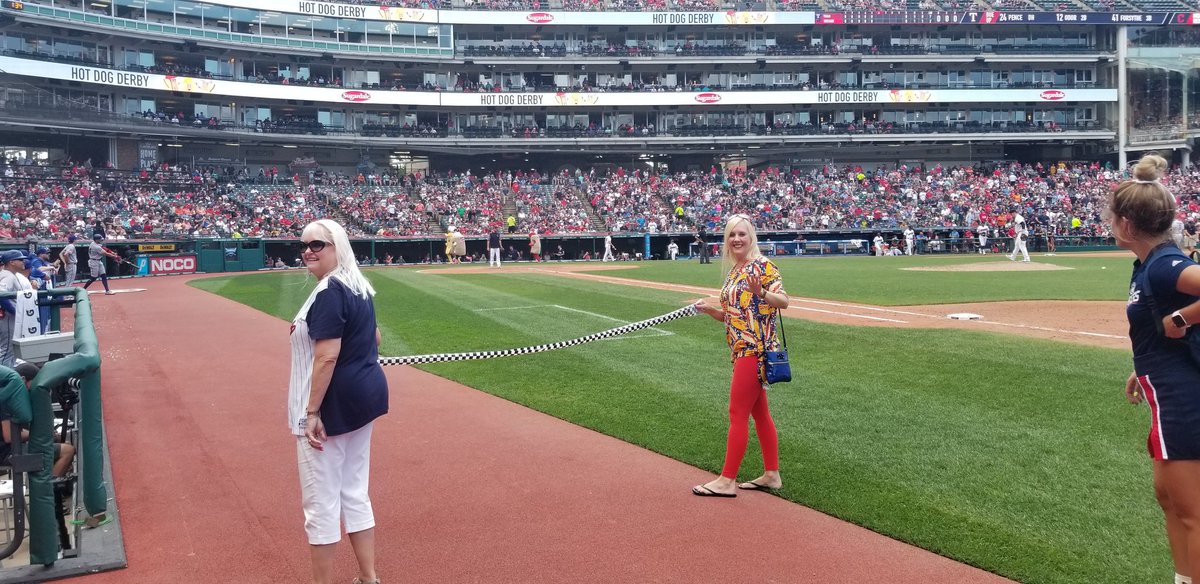 SweetnessOnline's tweet photo. AMAZING #TribeRewardExperience with my Mom @ game one @Indians #tribetown #RollTribe #HotDogDerbyFinishLine https://t.co/Zuy34OgM2X