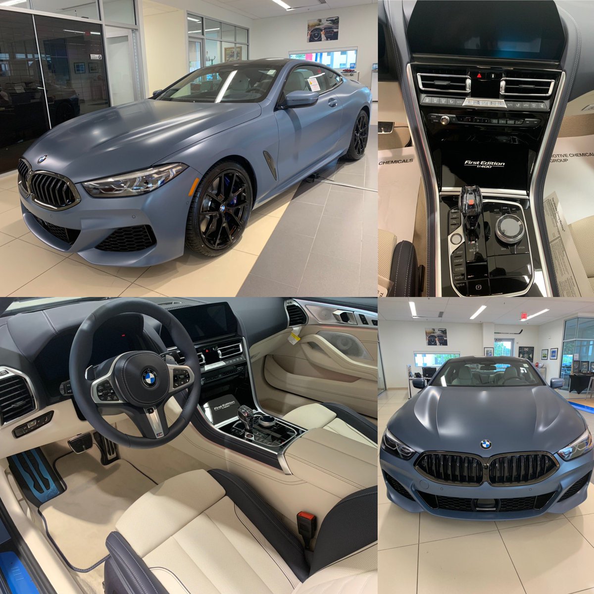 BMWDesMoines's tweet photo. Come check out this first edition Frozen Barcelona Blue M850i Coupe! Fresh on the showroom floor! https://t.co/TlT5jW2W2C