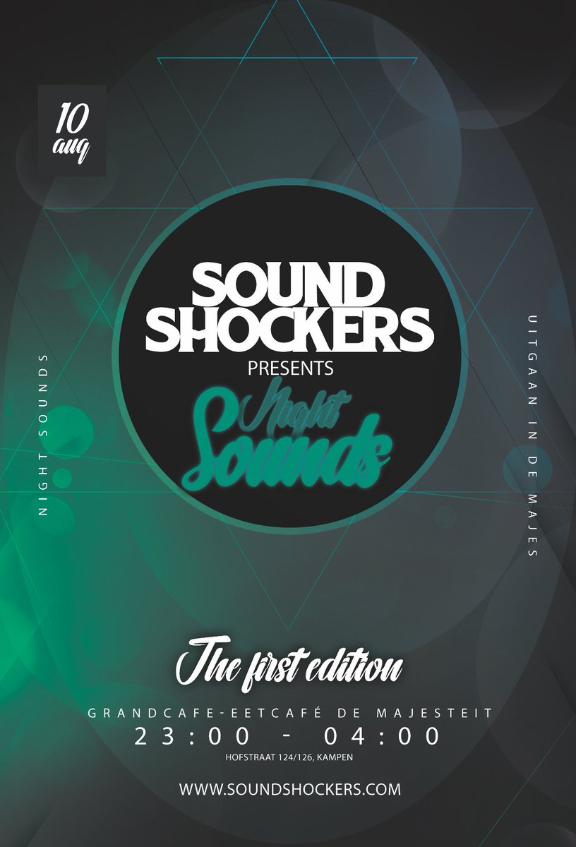 Soundshockers's tweet photo. Next saturday, the first edition of our own night, “Night Sounds”. Come party with us! #kampen https://t.co/lVrBwKJQA8