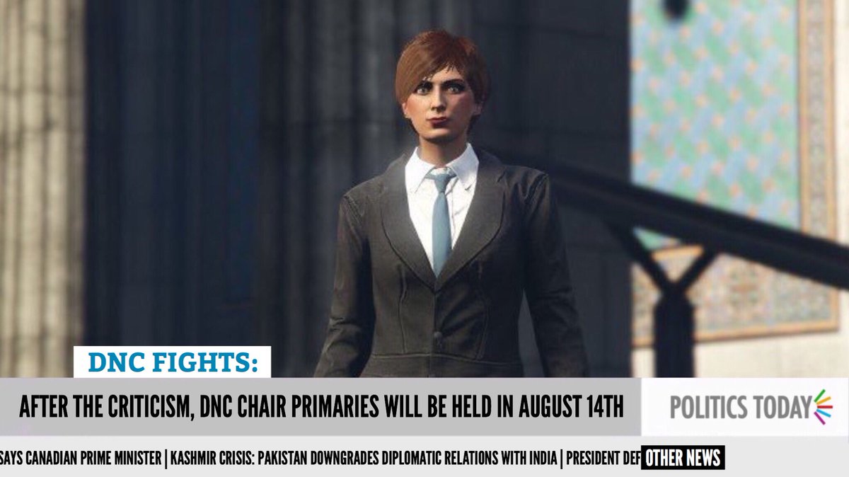 TheCapitolGTA's tweet photo. Preston Scott to Politics Today: “The DNC will be hosting it's Primary Elections on August 14th, followed by DNC Chair and Administration elections the next Wednesday, August 21st.”
Earlier today DNC officials criticized chairwoman Wyman for not handling primaries. https://t.co/spw2Vtytq1