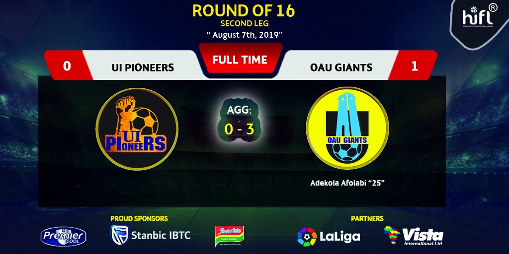 HiFLNigeria's tweet photo. Once again @OAUGiants emerges victorious over @UIPioneers.
They proved they were truly the giants.
#HiFL2019 #UIvsOAU https://t.co/d8HcwwSTzf
