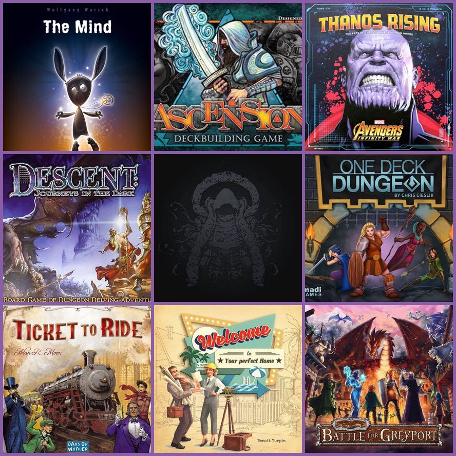 Gaming_TWIST's tweet photo. Are you #TeamJosh?
Josh's #Top9Boardgames are #TheMind, #Ascension, #ThanosRising, #Descent, #KingdomDeath, #OneDeckDungeon, #TicketToRide, #WelcomeTo & #BattleForGreyPort.
Do your favorites align more with Josh?
Pick Your Team & Pledge for Promos at https://t.co/nRsmpSwT8c 💜 https://t.co/T9a5BwxRp2