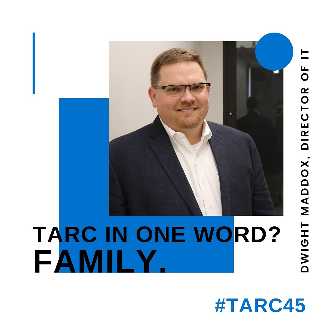 ridetarc's tweet photo. Dwight, director of IT joined TARC 2οΈβ£1οΈβ£ years ago and has been pivotal in implementing TARC's trailblazing industry technology. He is on the @KosairCharities board and loves his @harleydavidson ποΈ
We are so honored to have him here moving this great region with us! ππ¨ #TARC45 https://t.co/rGPbBe5GKZ