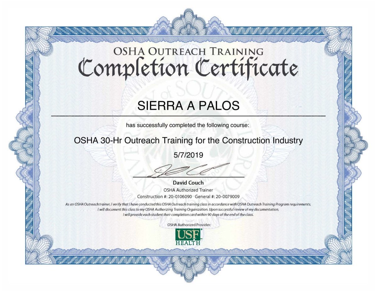 Verify Osha Certification Tutoreorg Master Of Documents