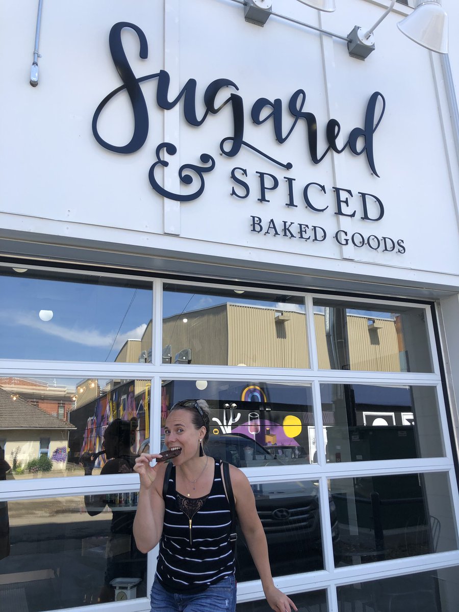 lindork's tweet photo. Myriam is visiting Edmonton for the first time from Quebec! She booked a private Instagrammable Walls of @oldstrathcona Walking Tour with me!! 🎉 We did 2 ice cream stops 🍦&amp; a cookie stop + lots of #IGWallsofYEG including a few new #RustMagic pieces!! #yeg #exploreedmonton https://t.co/KuhExn2JkU