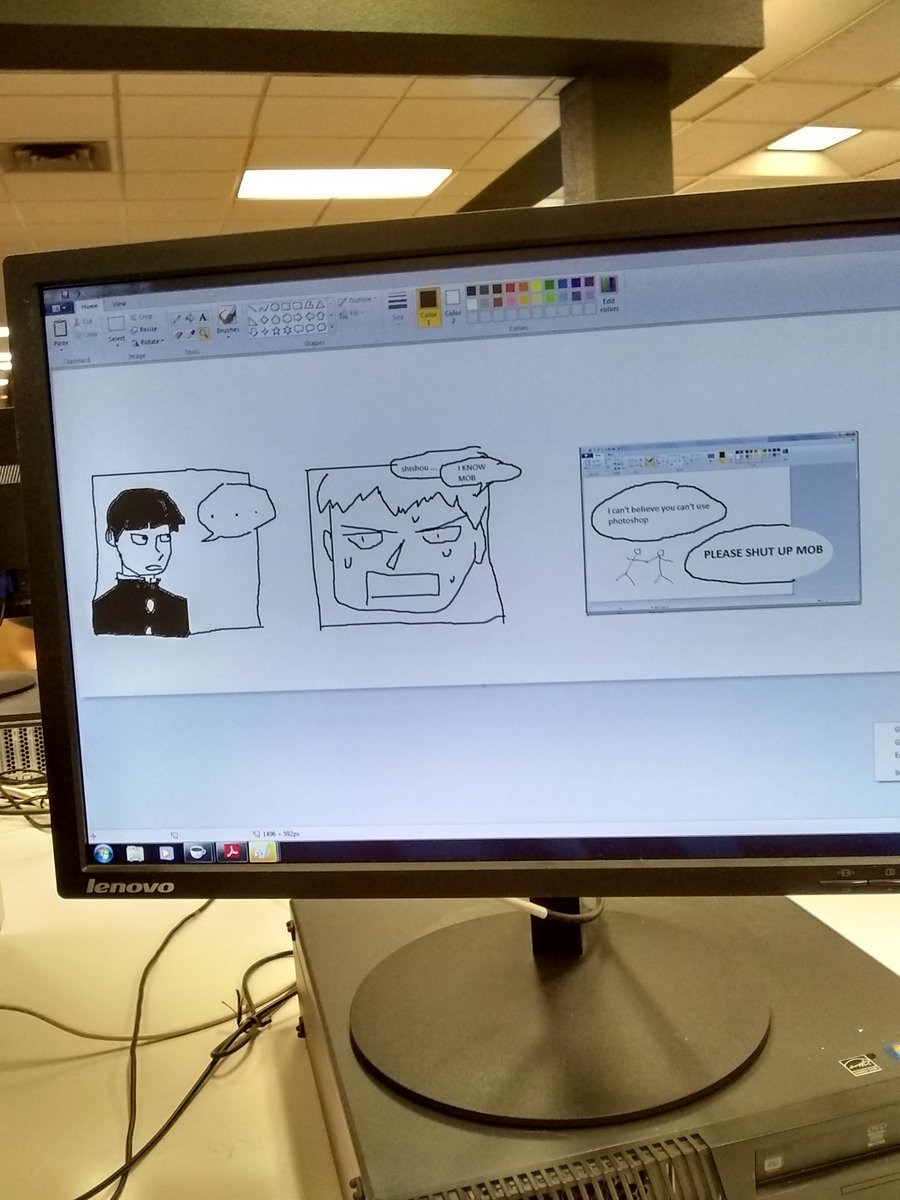 I was at the library with ms paint open

new super dumb au what if reigen can't use photoshop like me

#mobpsycho100 #モブサイコ100 