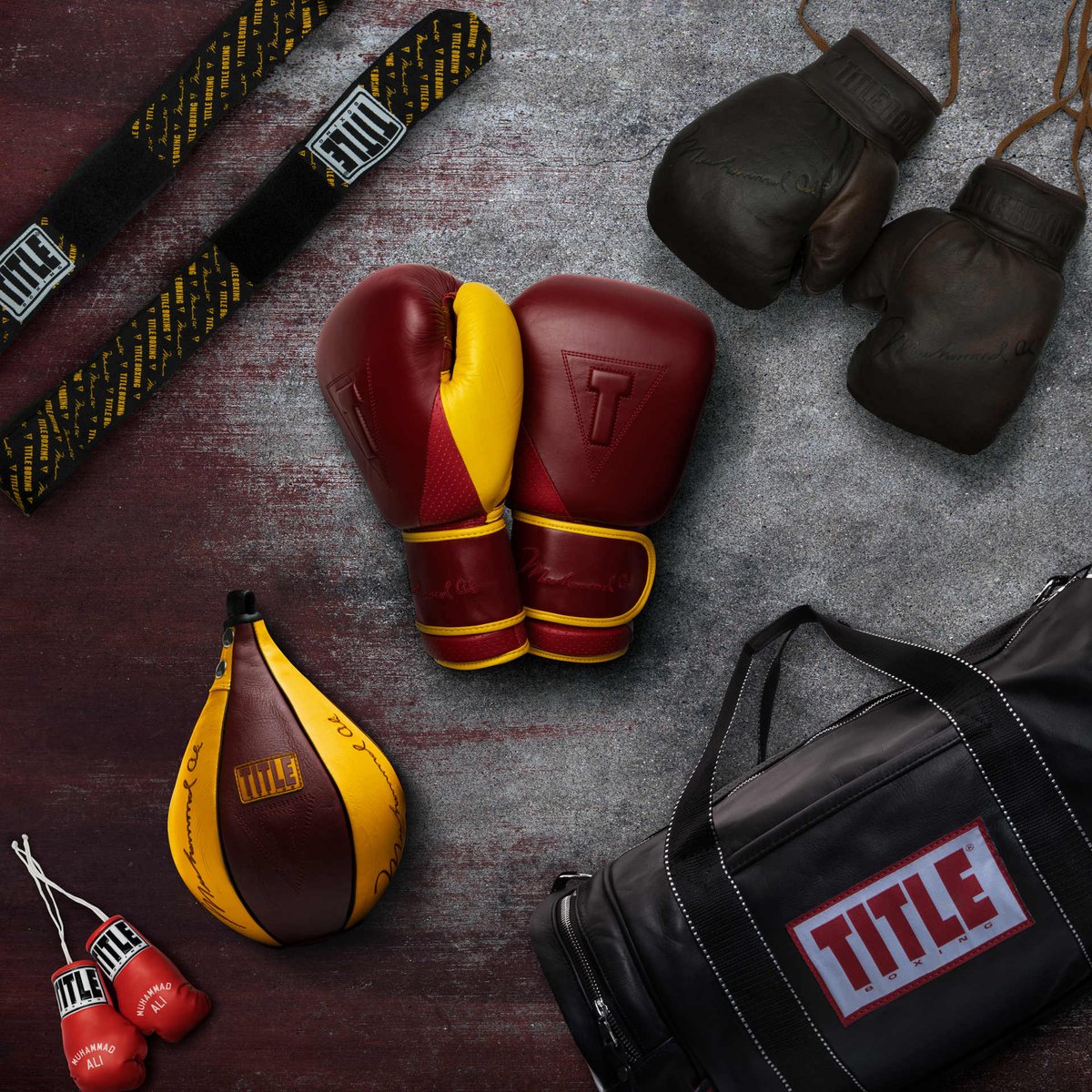 muhammad ali title boxing gloves