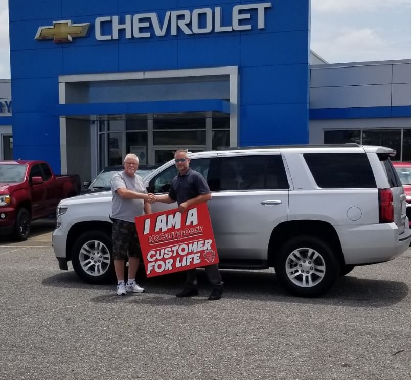 Congratulations to James and Shannon Womack, We appreciate your business and Welcome to the McCurry-Deck Family! #mccurydeck #preowned #usedcars #Congrats #Chevy  #tahoe #forestcity