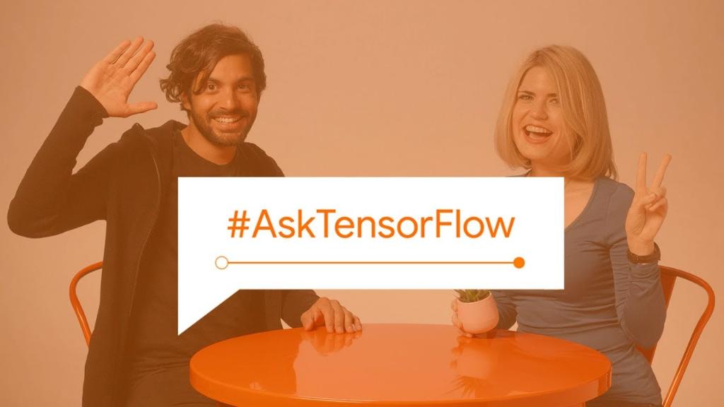 TensorFlow's tweet image. 🤔🙋‍♀️Q&amp;amp;A!
 
Developer Advocates @DynamicWebPaige and @Dansitu give us answers. Is Swift for TensorFlow for iOS programming? What about Kotlin for TensorFlow? And more...
 
More questions? Use #AskTensorFlow to get your answers.
 
Watch here → goo.gle/2TfB3BL