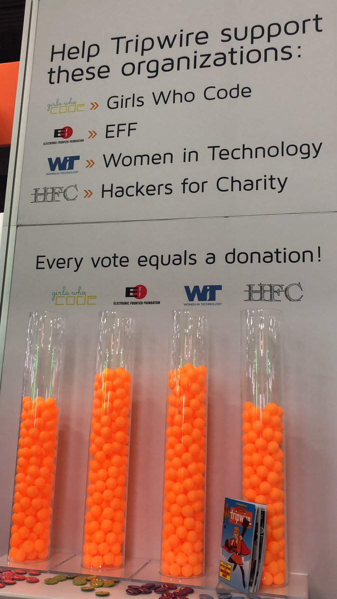imck82's tweet photo. Don’t forget to stop by #Tripwire4Tech and support one of these amazing orgs! @eff is obviously my favorite, but the other three also do great work. https://t.co/b1vWFt1w9X