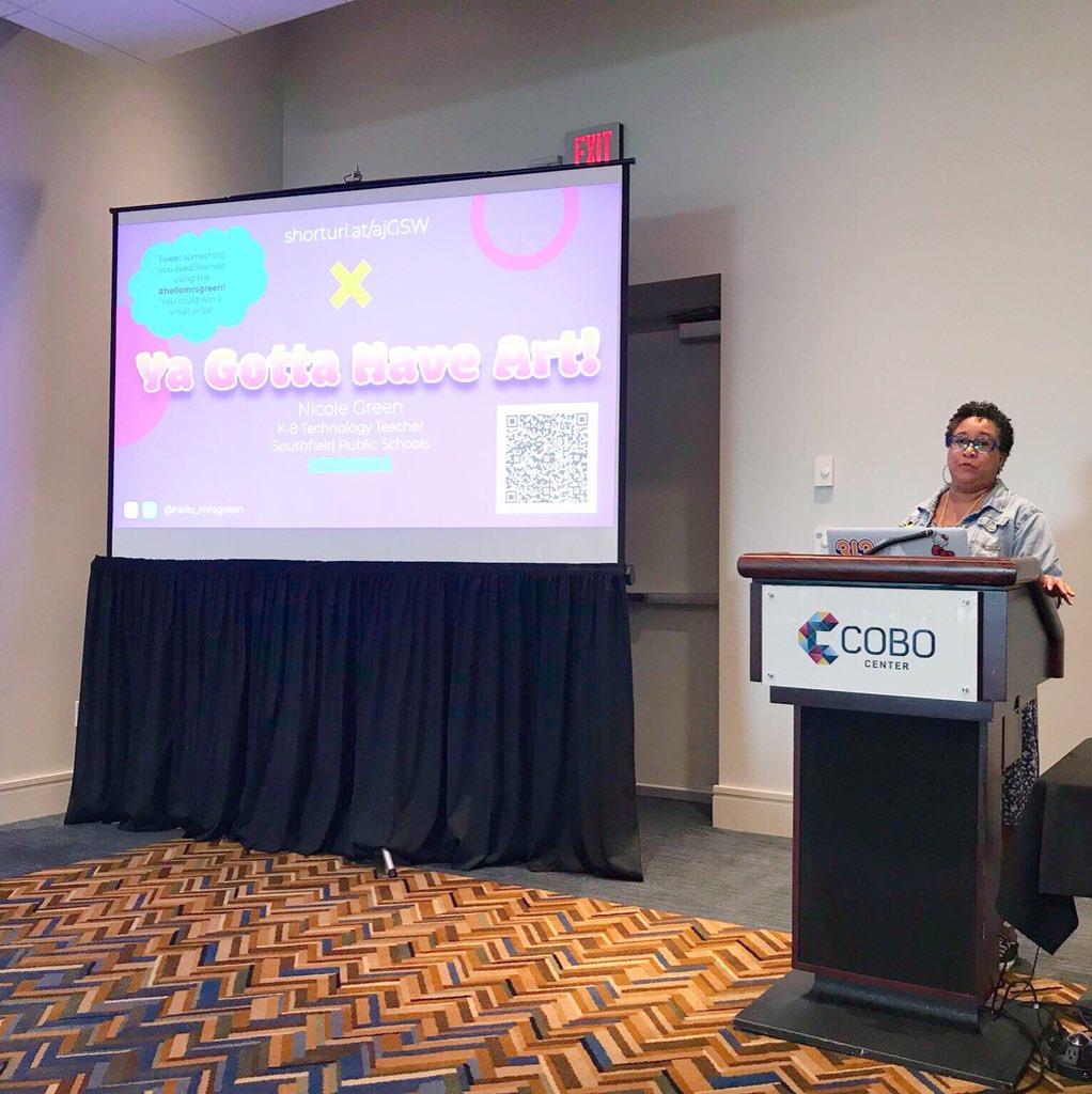 hello_mrsgreen's tweet photo. My first presentation at #migooglefest! Thankful for the experience and being able to share some of the creative projects my Ss did! @southfieldk12
πΈ:@mrstmaas https://t.co/k5jOgFI8j8