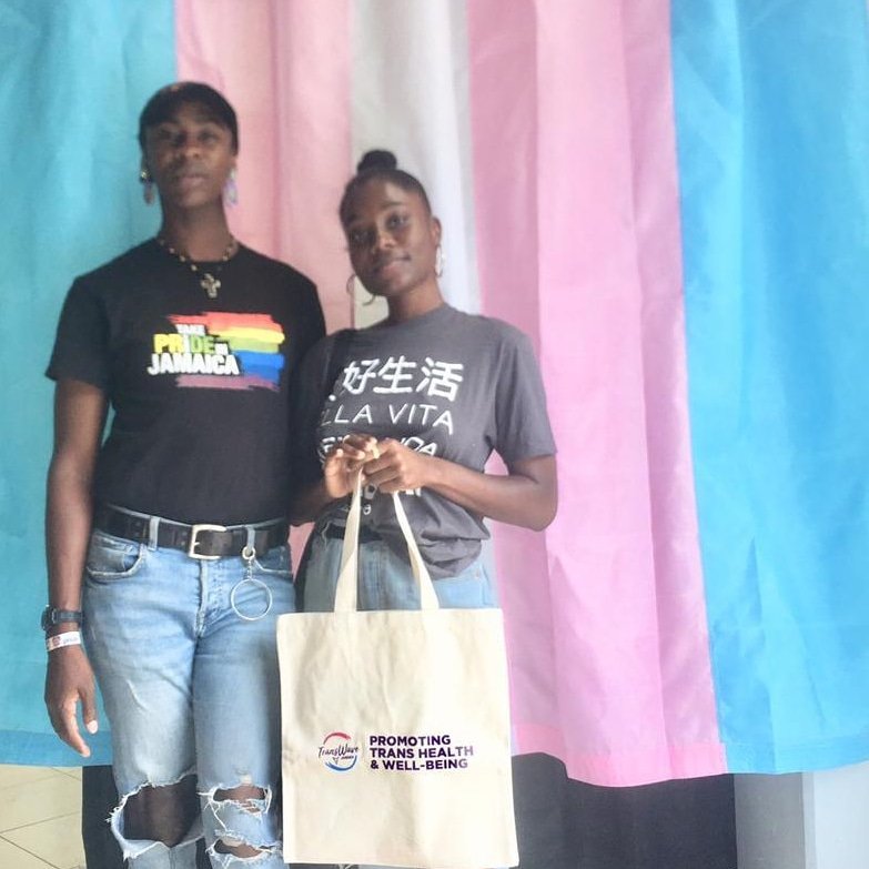 TransWaveJA's tweet photo. One of our faves, @callmesevana was out supporting our booth at the #PrideJA2019 Trade Show. If you would like one of our tote bags, DM us now. https://t.co/42Ib3buhf2