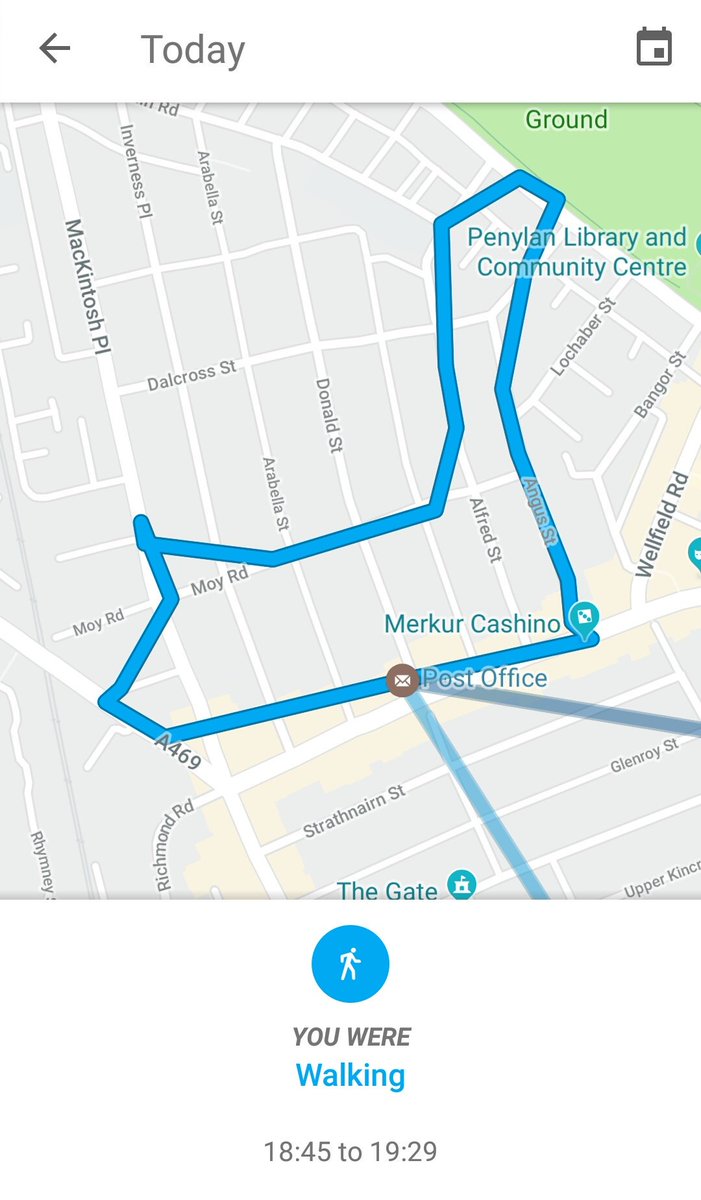 We weren't just walking we were picking litter too! Five bags collected tonight on this lap of breezy Roath. About 2,632 steps (apparently).