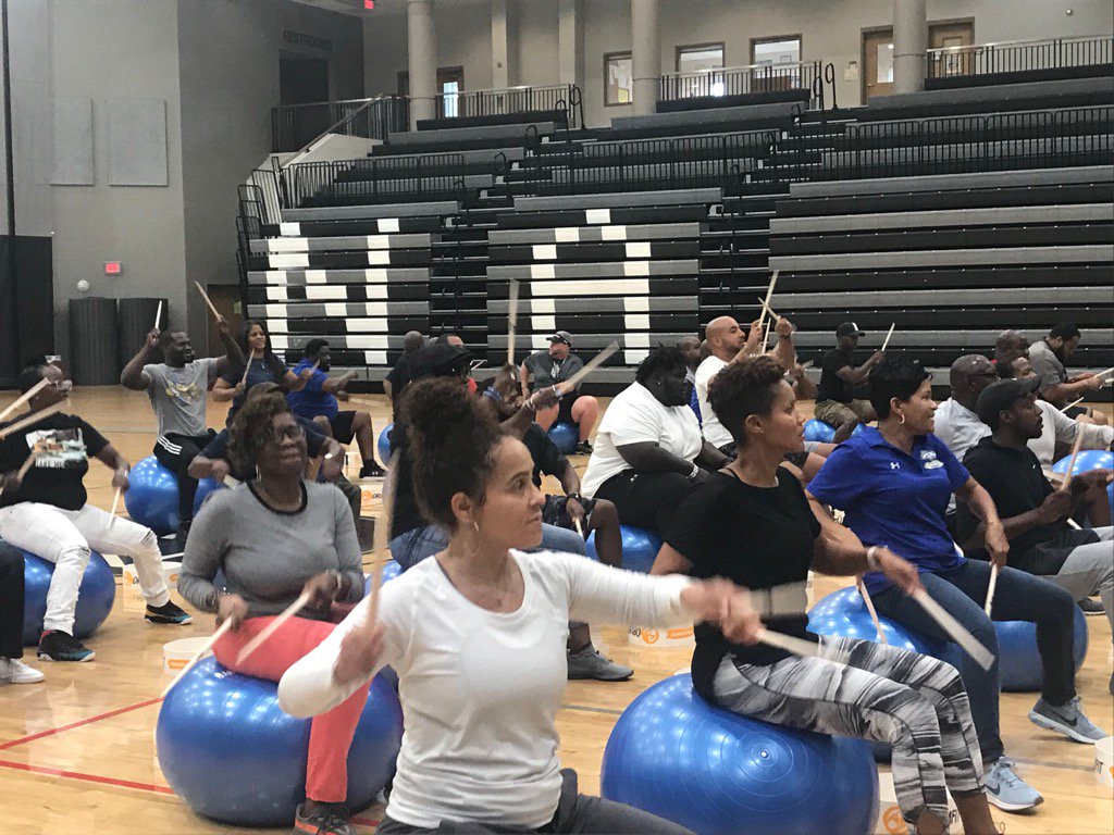 DRice_PE's tweet image. G8 PL with HPE teachers and DrumFit.