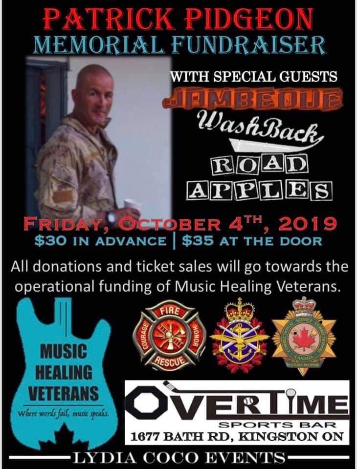 MIHomeYGK's tweet photo. Patrick Pidgeon was a volunteer firefighter who died #LODD in Amherstview July 16 2016. He was also a full time C.O. and Reservist for 22 years, having served 1 tour in Bosnia and 2 in Afghanistan. Proceeds going to Music Healing Vets (for all 1st Responders suffering from PTSD) https://t.co/G8Xf5fdYNG