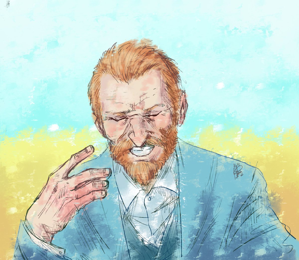 Alesz01's tweet photo. Vincent Van Gogh.
#vangogh #vincent
#digitalart #art #al3s #yellow https://t.co/LT5YwX4svv