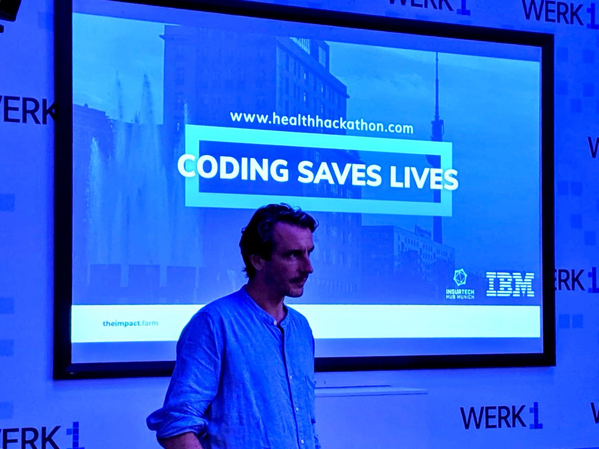 Thanks to @insuretechhubmunich, #wwk and <a href="/werk1/">Mec Rayevski</a> to present as #theimpactfarm #ai in #insurtech and promoting our #healthhackathon19 at <a href="/xpomet/">XPOMET© Medicinale</a>. More details under healthhackathon.com