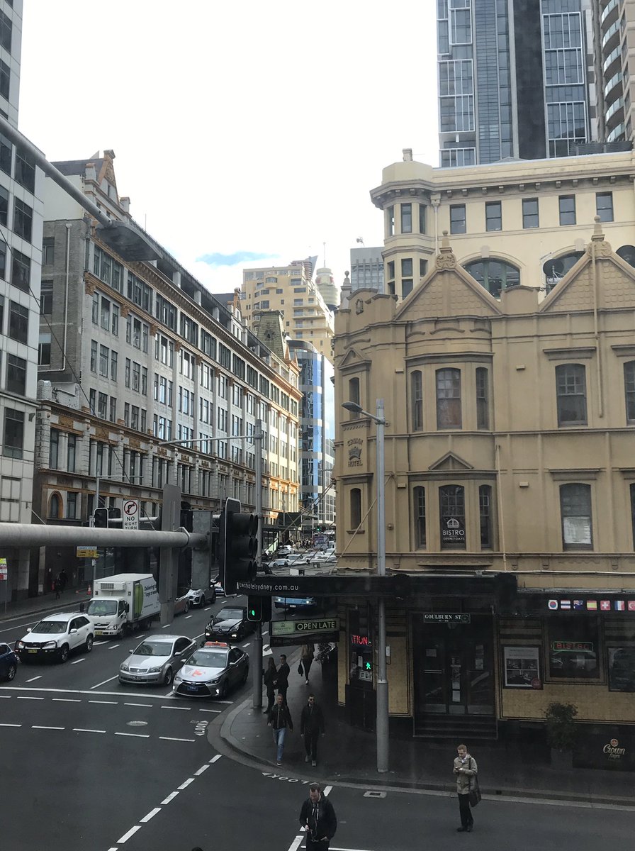 pedionomus's tweet photo. Sydney streetscape #ElizabethSt #heritage #CrownHotel #cars #pedestrians #NSW https://t.co/AsTe7GM1ij