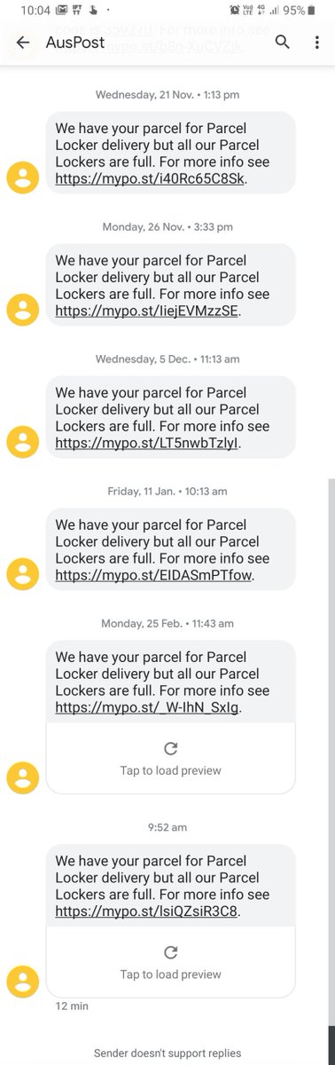 DanielBrye's tweet photo. @auspost more parcel lockers in Belconnen PLEASE. not a single of my deliveries in the last nine months have made it. https://t.co/FJ8VFxYiET