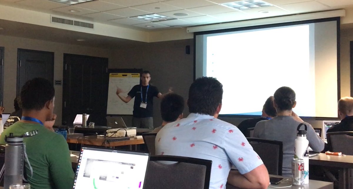 ENKIportal's tweet photo. .@bobmyhill discusses new approaches to creating thermodynamic models while resolving discrepancies in existing datasets. #ENKIworkshopCO #ENKIworkshop https://t.co/2PApKw2htG