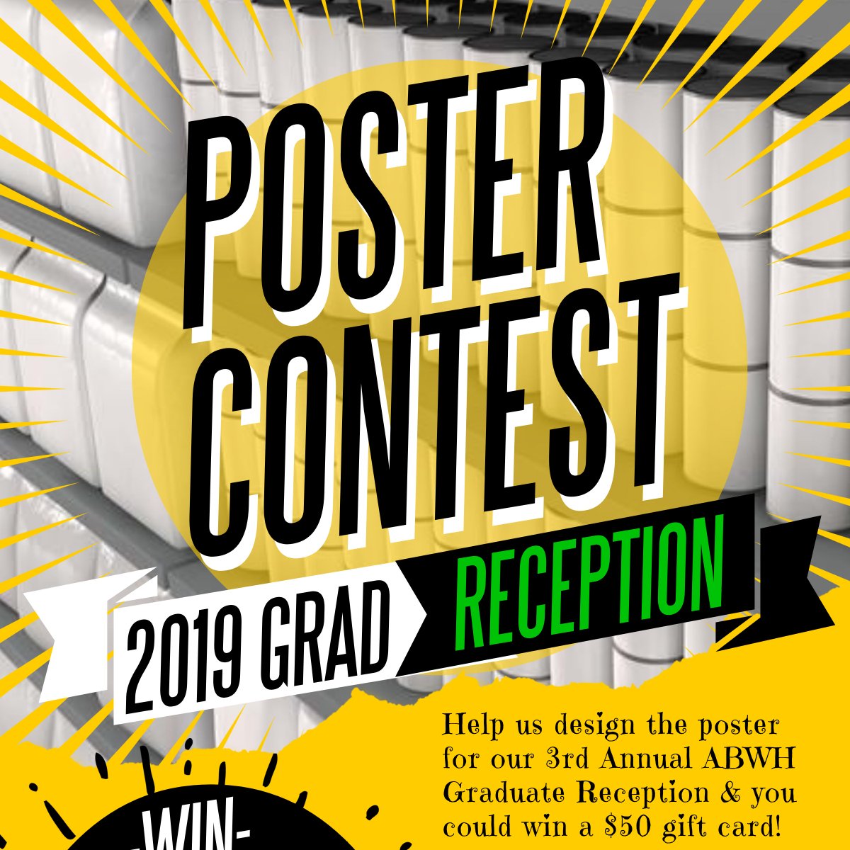 ABWHTruth's tweet photo. #Call for #PosterDesigns for the 3rd Annual #ABWH #GradStudent Reception! Winning design will be displayed as the grand poster of our 2019 @ABWHTruth #gradreception & #winner gets a $50 #giftcard! Send entry to our #GradRep: mariaesther@utexas.edu by Sept 1! #PosterCompetition https://t.co/19Lr8zcrtn