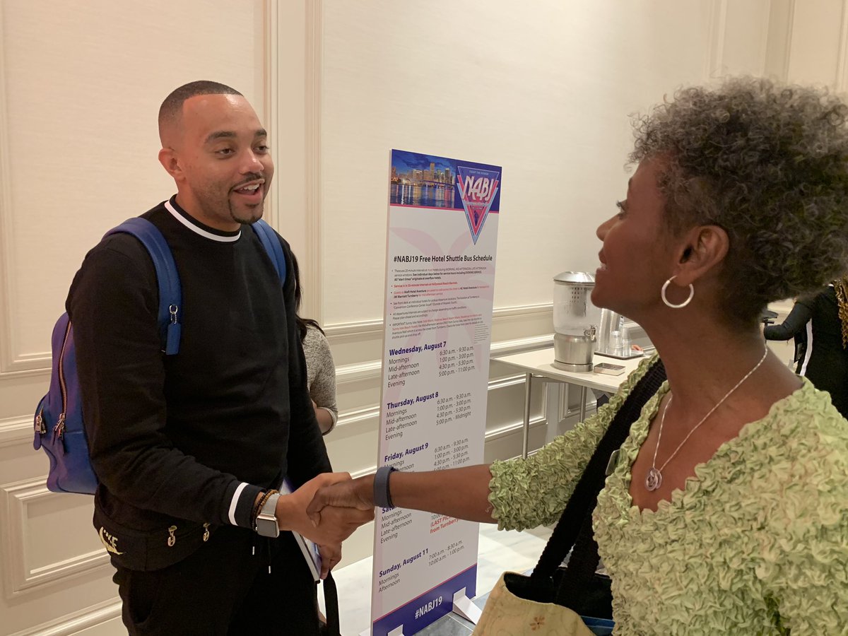 scoopjefferson's tweet photo. #Time4Tucker NABJ 2019 Presidential Candidate Dorothy Tucker wants to greet each &amp; every member, vendor and guest at the Miami Convention @Dorothy4NABJ @scoopjefferson https://t.co/PMtPGql09b