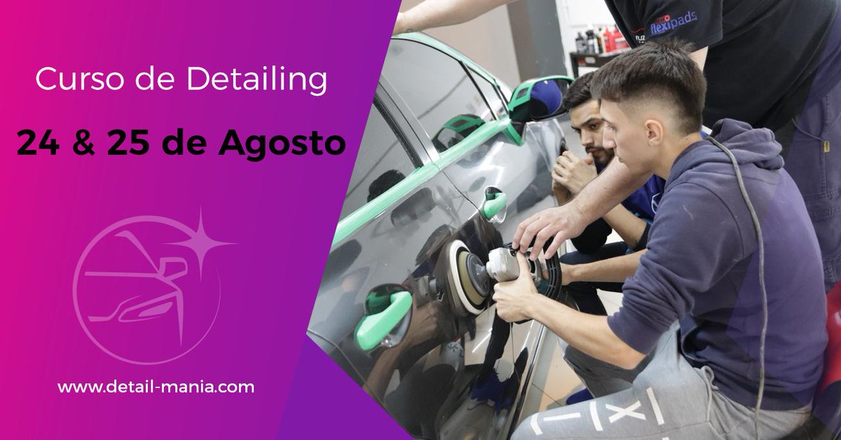 detailmania's tweet photo. No te quedes sin tu vacante para el próximo Curso de Detailing de Agosto! 💪🏼 ➤ 🗓 24 &amp; 25 de Agosto ➤ 🖥 Anotate online https://t.co/jpxdTGZn6t #DetailingArgentina #DetailingProfesional #QuedoEspejo #CursoDetailing #CursoDetallado #Cursos #Capacitaciones https://t.co/MqUC4p9rdU