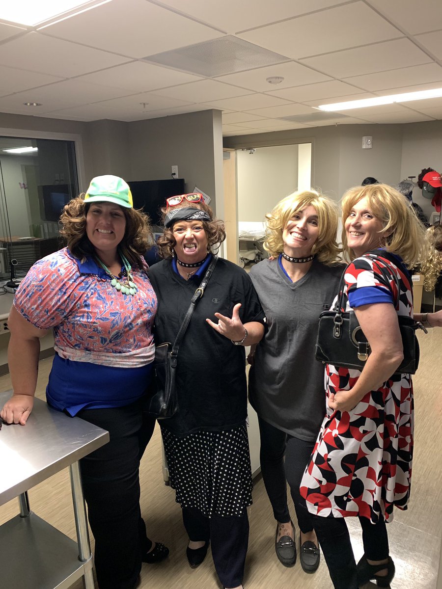 intermtnsim's tweet photo. Our amazing staff goes all out to provide a meaningful experience for our learners during Intermountain’s Facilitator Course! #ilovesim #Simulation Look at those wigs! https://t.co/zU6yQtw9Aq
