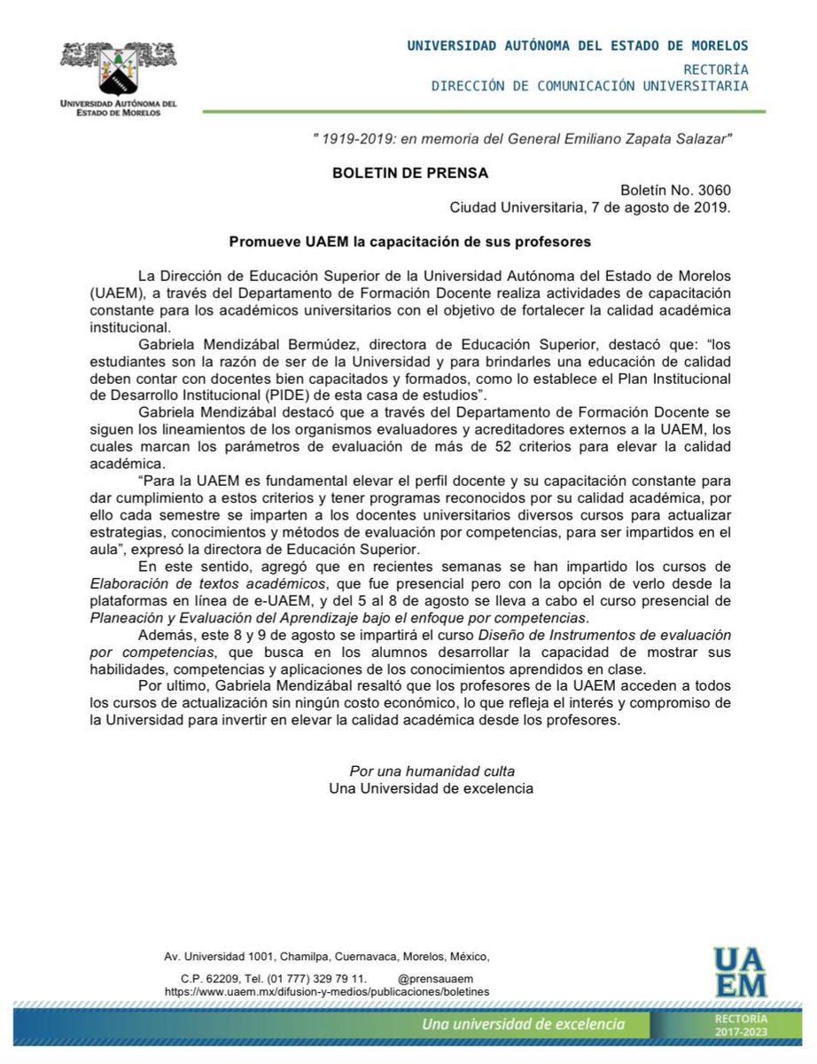 prensauaem's tweet photo. #BOLETIN Promueve #UAEM la capacitación de sus profesores @uaemorelos https://t.co/hJU3FUczhT https://t.co/0oC3ISS4gJ