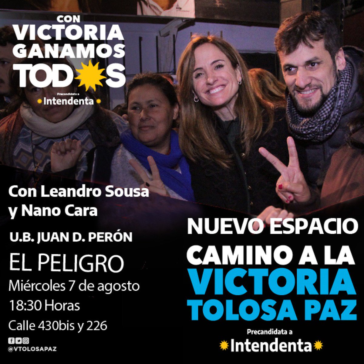 Hoy en El Peligro abrimos una casa más para la victoria de tod☀️s. Es ahora. 

#CaminoALaVictoria

<a href="/alferdez/">Alberto Fernández</a> <a href="/CFKArgentina/">Cristina Kirchner</a> 
<a href="/Kicillofok/">Axel Kicillof</a> <a href="/magariovero/">Verónica Magario</a> 
<a href="/vtolosapaz/">Victoria Tolosa Paz</a> @FrenteDeTodos