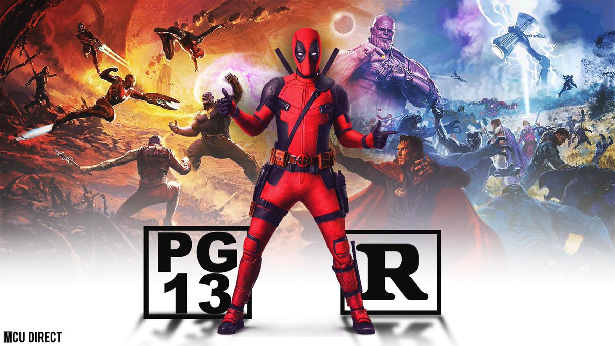 MCU_Direct's tweet photo. RUMOR: @MarvelStudios & @Disney are reportedly having "debates" about how to include Deadpool in both his rated-R solo films and the PG-13 MCU movies. https://t.co/VtYZATKoAd https://t.co/jLA8hJkNrN
