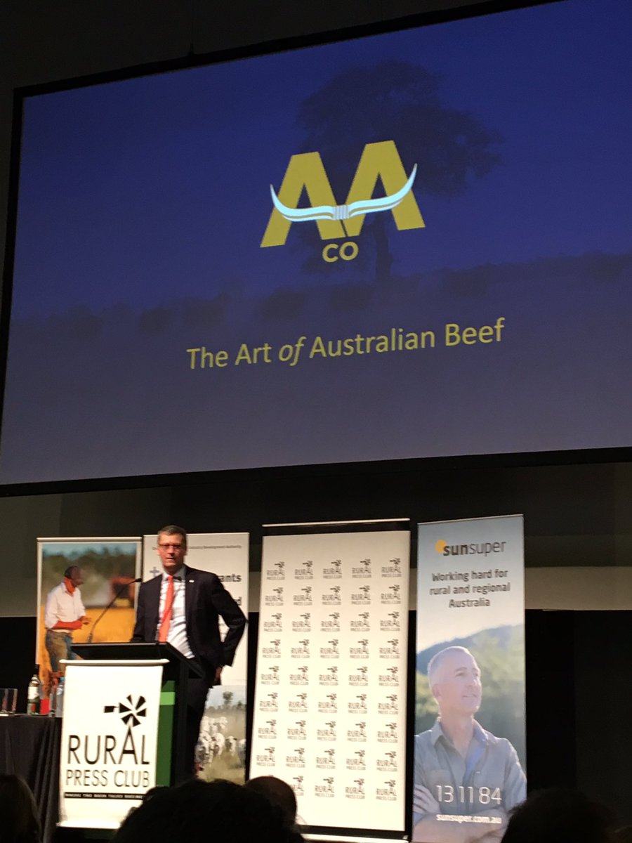 AustAgCo's tweet photo. CEO @hugh_killen about to deliver the Malcolm McCosker Memorial Address at the @RuralPressClub Ekka Breakfast. #RPCEkka https://t.co/q7Ub8imQIG
