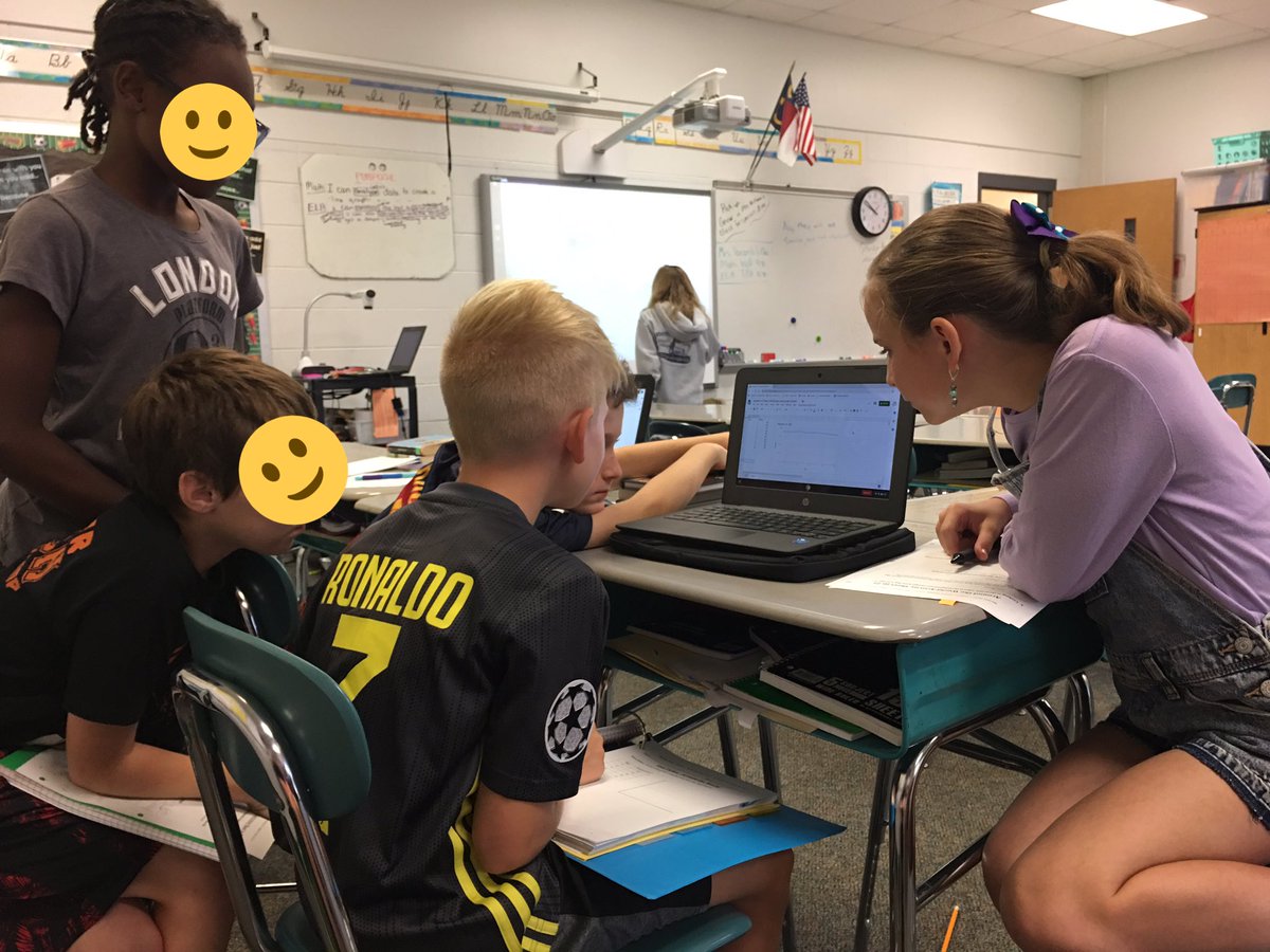 LillisRobyn's tweet photo. Creating line graphs in Google Sheets using temperature data from cities over the U.S. @SalemElementary #secondweekofschool #engagement #wiredforsuccess https://t.co/AZExjzZKxd