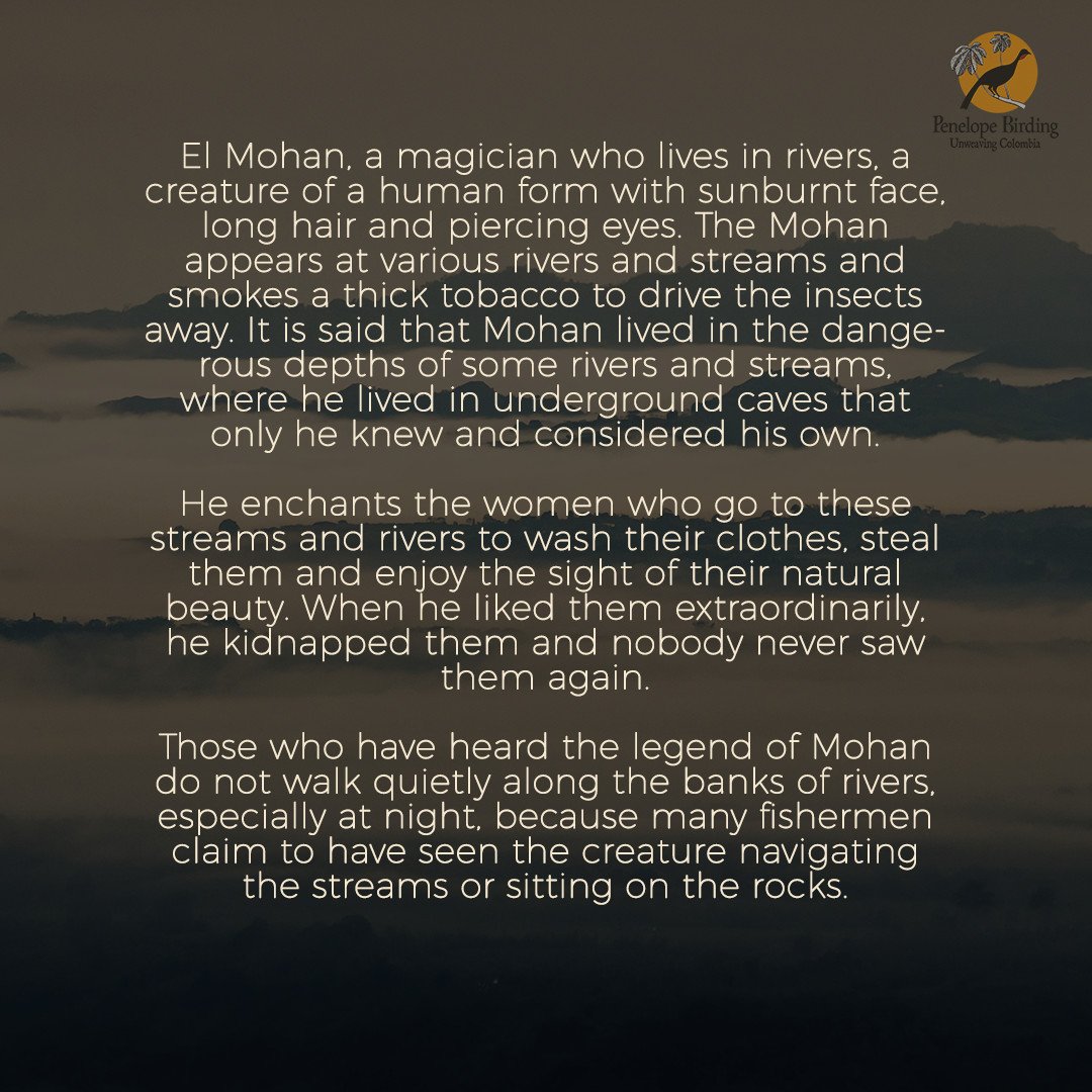 PenelopeBirding's tweet photo. The second story is "El Mohan" another typical story of our country 

#ColombiaIs #Colombia #Story #MythsAndLegends https://t.co/4zQuudqhaX