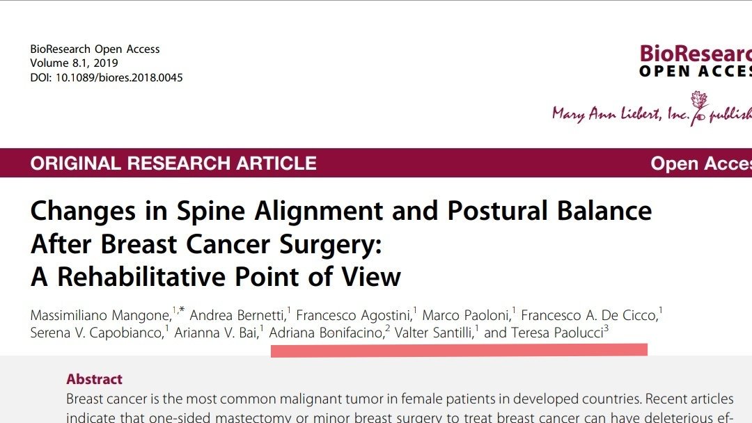 Adriana_Bonif's tweet photo. Una attenzione specifica alla salute della donna dopo intervento di carcinoma mammario. Postura e allineamento della colonna
#breastcancer 
#posturalbalance 
#spinealignment https://t.co/eUyg7ZYZML